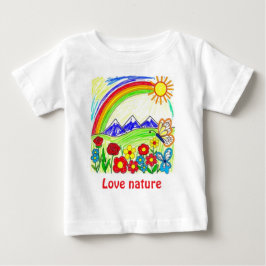 Camiseta De Bebé Dibujo natural colorido para los amantes de la nat