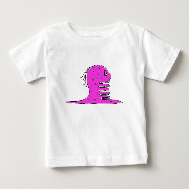 Camiseta De Bebé Dibujo raro de dragón monstruo (Anverso)