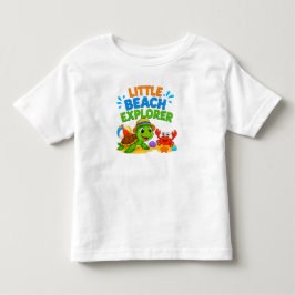 Camiseta De Bebé 🐢 Dibujos Animados de Aventura en la Playa para N