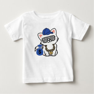 Camiseta De Bebé Dibujos animados de gato de dinero genial