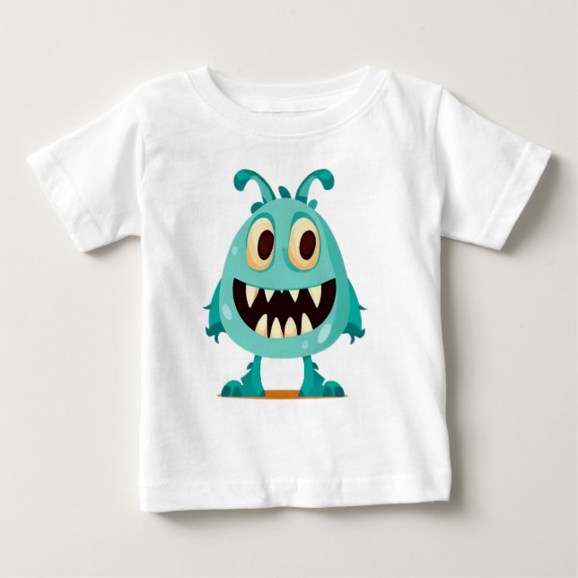 Camiseta De Bebé Dibujos animados de Halloween y monstruos (Anverso)