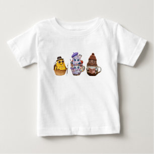 Camiseta De Bebé Dibujos de Artista Dulces Adorables Personajes Com