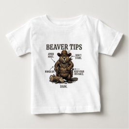Camiseta De Bebé Dibujos divertidos de castores vaqueros del Salvaj