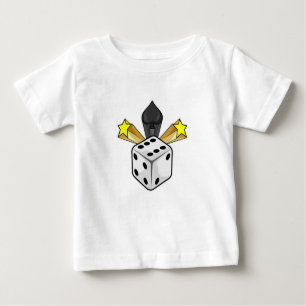 Camiseta De Bebé Dice en Poker con Espadas y Estrellas