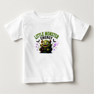 Camiseta De Bebé 🎃 Dicho de Halloween de Monstruo Adorable 👹