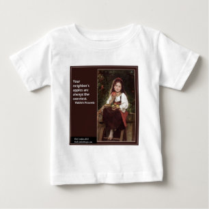 Camiseta De Bebé Dicho Yiddish Sobre Manzanas & Gráfico