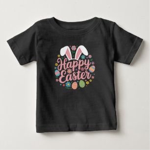 Camiseta De Bebé Dichos Felices de Pascua Huevo Conejo