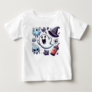 Camiseta De Bebé Dichosos Fantasmas y Divertido Halloween Espeluzna