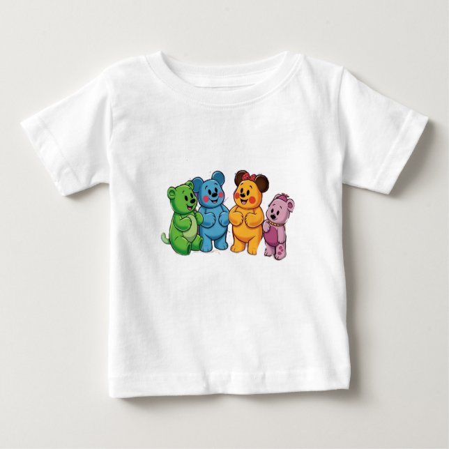 Camiseta De Bebé „Die Zauberbärchen – Hüter des Glitzerwalds“ (Anverso)