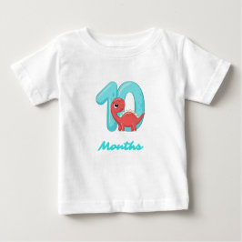 Camiseta De Bebé Diez meses lindo dinosaurio Bebé T-Shirt