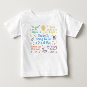 Camiseta De Bebé Difunde Mensaje de Alegría para Pequeños Humanos F