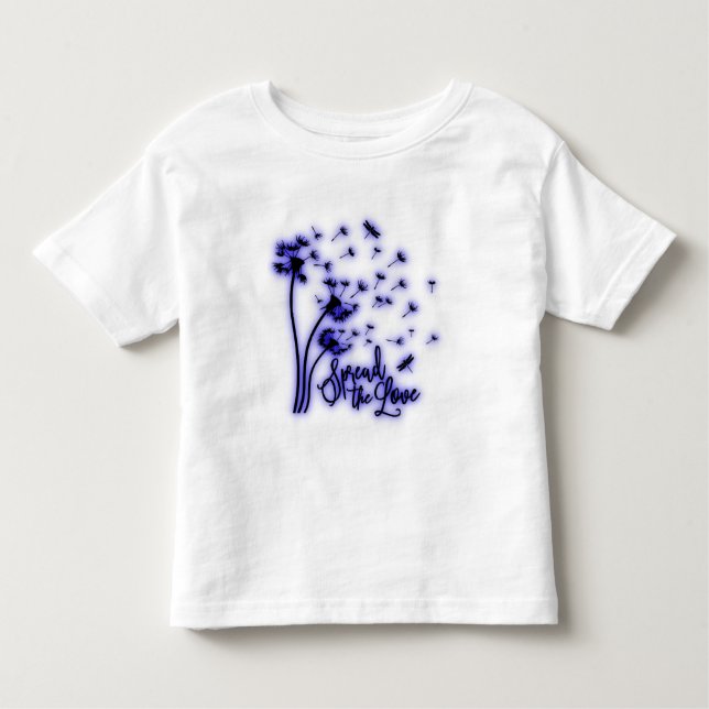 Camiseta De Bebé Difundir el amor Dandelions y Dragonflies (Anverso)