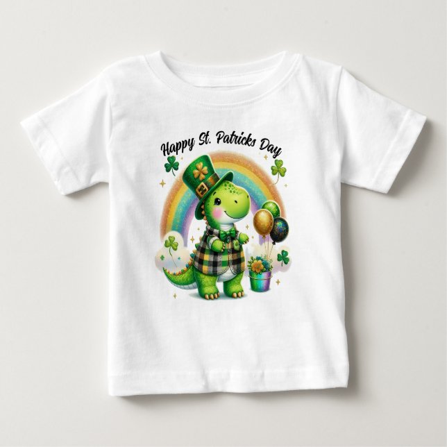 Camiseta De Bebé Dino del Día de los Patrones (Anverso)