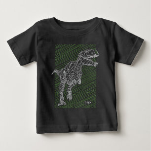 Camiseta De Bebé Dino dinámico: líneas de Ilustracion T-Rex