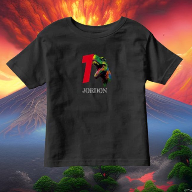 Camiseta De Bebé Dino Happy 1er cumpleaños (Bring your dream party to life with our selection of quality Dinosaur themed party supplies )