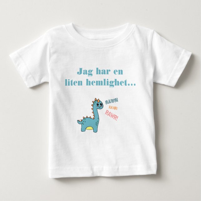 Camiseta De Bebé Dino hemlighet ska buhonero (Anverso)