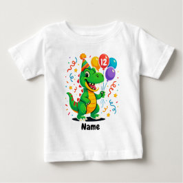Camiseta De Bebé Dino Kids de cumpleaños personalizados