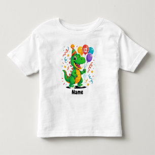 Camiseta De Bebé Dino Kids de cumpleaños personalizados