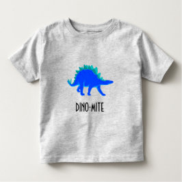 Camiseta De Bebé ¡DINO-MITE!  Dinosaurio azul (Stegosaurus),