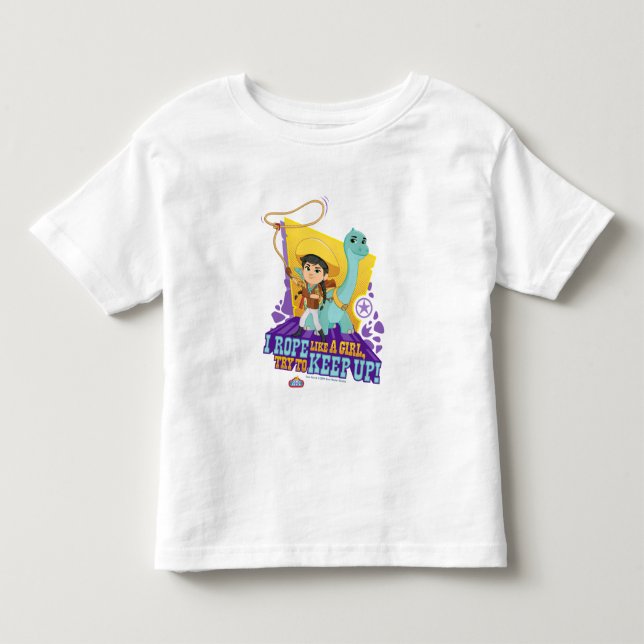 Camiseta De Bebé Dino Ranch | Min. y Clover (Anverso)