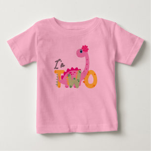 Camiseta De Bebé Dino TRex Cumpleaños de 2 niños Regreso a clases