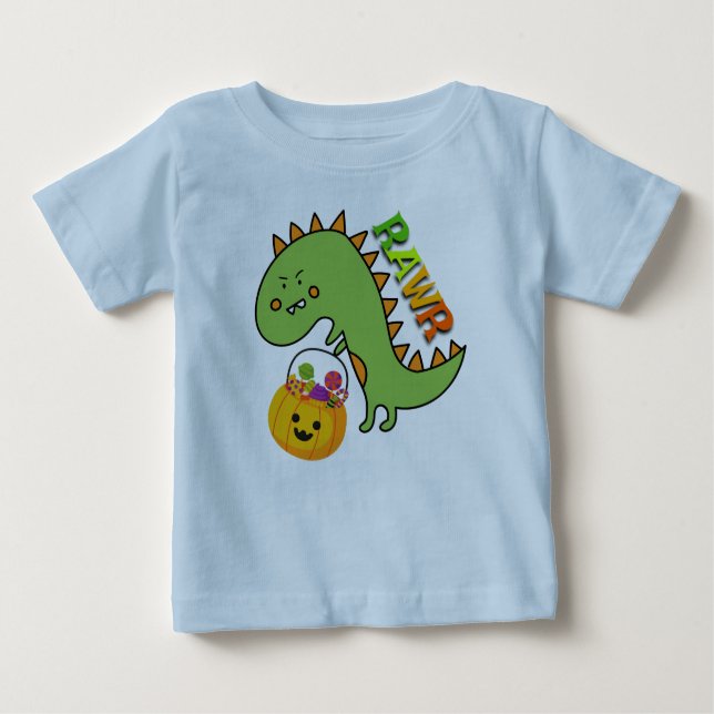Camiseta De Bebé Dino Truco o trato (Anverso)