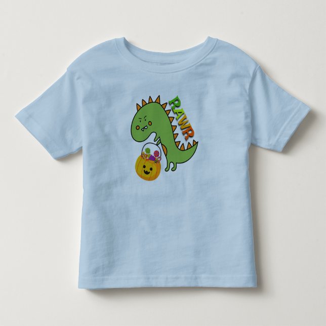 Camiseta De Bebé Dino Truco o trato (Anverso)