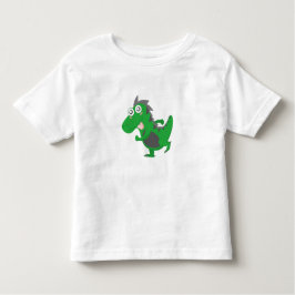 Camiseta De Bebé Dino verde juguetón