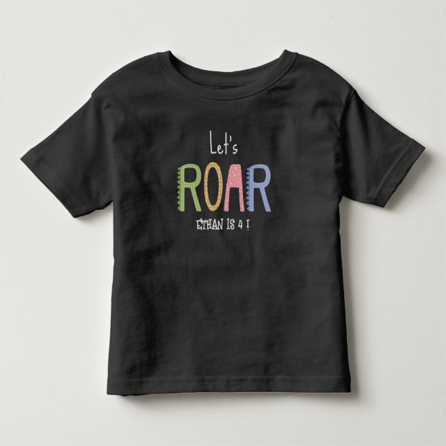Camiseta De Bebé Dinos vamos a rugir cumpleaños de niños (Anverso)