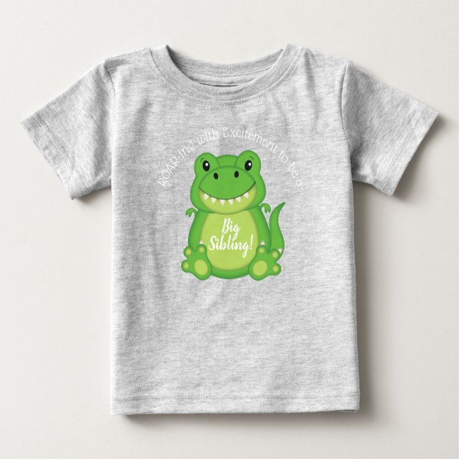 Camiseta De Bebé Dinosaur Baby Shower T-Rex (Anverso)