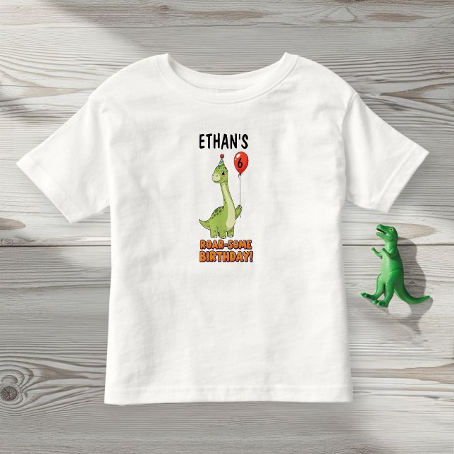 Camiseta De Bebé Dinosaur Birthday T-Shirt - Your Child's Custom  (Subido por el creador)