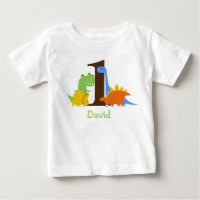 Dinosaur Boy First Birday Outfit