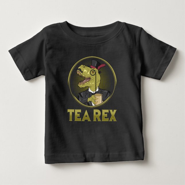 Camiseta De Bebé Dinosaur T-Rex Cute Bolsa Animal (Anverso)