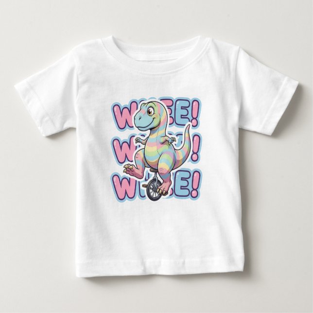 Camiseta De Bebé Dinosaur,Whee!!! (Anverso)