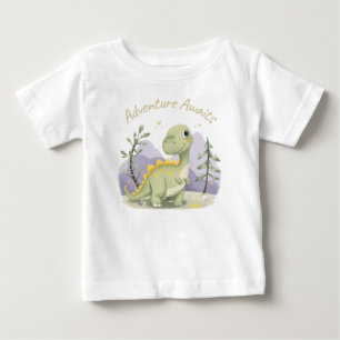 Camiseta De Bebé Dinosaurio Adorable para Niño Pequeño