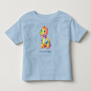 Camiseta De Bebé Dinosaurio arcoiris mágico lindo Fiesta de cumplea