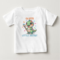 Dinosaurio Artista Adorable con Pincel