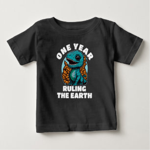 Camiseta De Bebé Dinosaurio Bebé Cumpleaños De Un Año