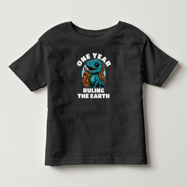 Camiseta De Bebé Dinosaurio Bebé Cumpleaños De Un Año (Anverso)