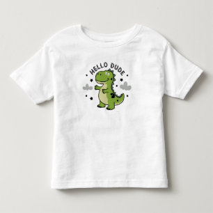 Camiseta De Bebé Dinosaurio Bonito para Niños Kids   Hola Amigo