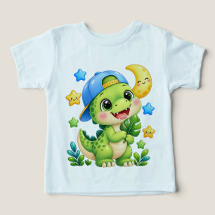 Camiseta de bebé dinosaurio brillante para niños p