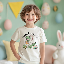 Camiseta De Bebé Dinosaurio cute T-Rex Feliz Eastrawr para niño