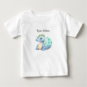 Camiseta De Bebé Dinosaurio de bebé en acuarela adorable