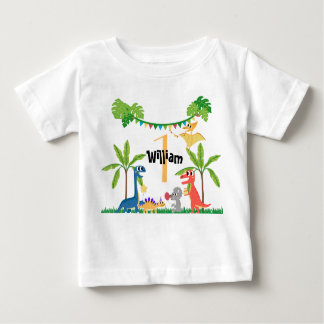 Camiseta De Bebé Dinosaurio de cumpleaños del bebé