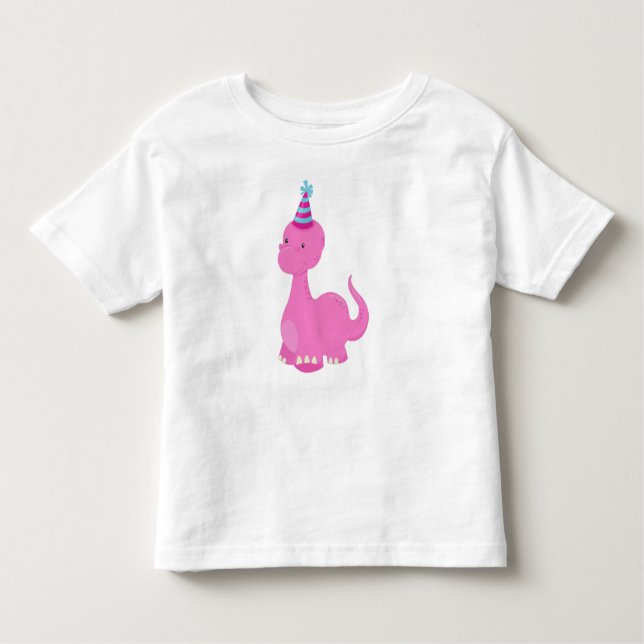 Camiseta De Bebé Dinosaurio de cumpleaños, dinosaurio de fiesta, di (Anverso)