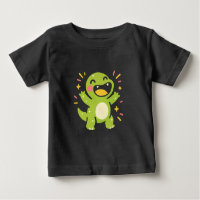 Dinosaurio de dibujos animados feliz