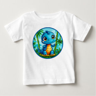 Camiseta De Bebé Dinosaurio de dibujos animados lindo