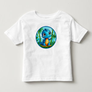 Camiseta De Bebé Dinosaurio de dibujos animados lindo