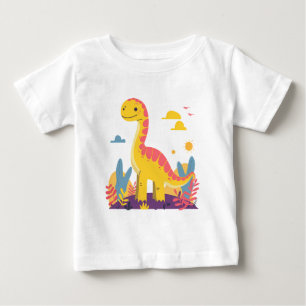Camiseta De Bebé Dinosaurio de Dibujos Animados Lindo – Dino Adorab