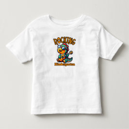 Camiseta De Bebé Dinosaurio de jardín de infantes tocando la guitar
